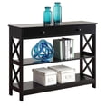 thumbnail image 2 of Convenience Concepts Oxford Table Console à 1 Tiroir avec 2 Étagères Ouvertes, Noir, 2 of 3