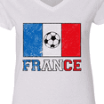 thumbnail image 4 of Inktastic French Soccer Women's V-Neck T-Shirt, 4 of 5