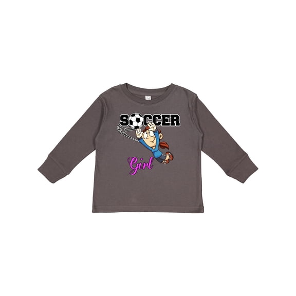 Inktastic Soccer Girl Goalie Girls Long Sleeve Toddler T-Shirt