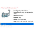 thumbnail image 2 of Front Right Upper Door Hinge - Compatible with 2007 - 2014 Chevy Tahoe 2008 2009 2010 2011 2012 2013, 2 of 2