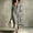 Black, variant on Women's V-Neck Short Sleeve Maxi Dress with Striped Print, Side Pockets, and Relaxed Casual Fit