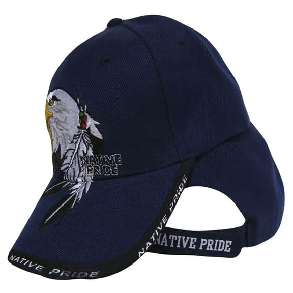 Native Pride American Eagle Shadow Navy Blue Ball Cap Hat (RAM)