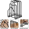 thumbnail image 5 of Cutting Board Rack,Casewin Chopping Board Organizer Stand Holder Rack, Dishes Plates Pot Pan Lids Rack Organizer for Kitchen Cabinet Countertop (Black), 5 of 7