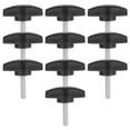 thumbnail image 1 of OFFIGAM 10Pcs Hand Threads Screws T Handle Knob Thumbscrew Black PP for Easy Tightening Applications, 1 of 7