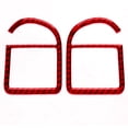 thumbnail image 2 of Real Bright Soft Car Interior Carbon Fiber Sticker Decoration2Pcs For Porsche Cayenne Sport Red Carbon Fiber Side Air Vent Outlet CoverAuto Car Protection Interior Accessories, 2 of 8
