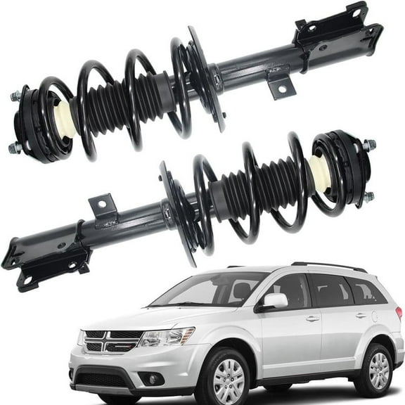Front Struts Complete Assembly for 2009-2019 Dodge Journey V6, Struts and Shocks with Coil Springs, Durable, Easy to Install, OE Direct Replace - 172509/172510
