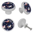 thumbnail image 4 of PhooArto Galaxy Unicorn Stars 4 PCS Crystal Glass Cabinet Knobs, Drawer Kitchen Cabinets Dresser Cupboard Wardrobe Pulls Handle - Glowing in the Dark, 4 of 7