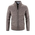 thumbnail image 4 of jsaierl Cardigan Sweaters for Men Knit Full Zip Stand Collar Woolen Outwear Long Sleeve Slim Cozy Sweater Jacket, 4 of 4