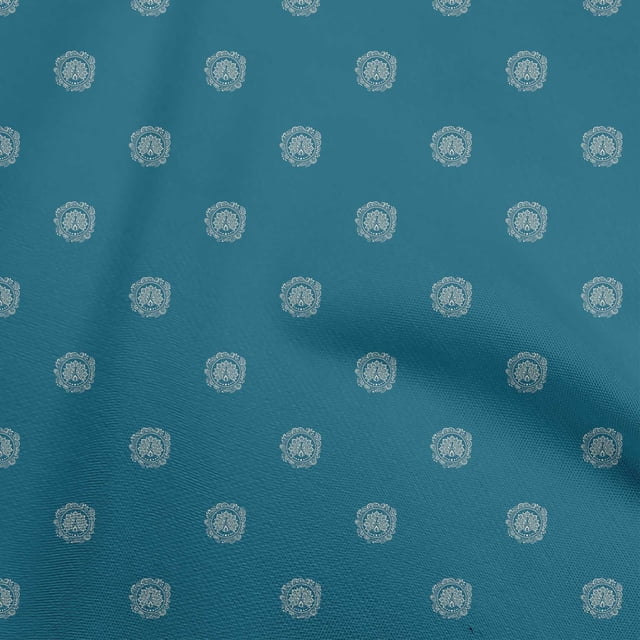 oneOone Velvet Teal Blue Fabric Block Sewing Craft Projects Fabric Prints By Yard 58 Inch Wide
