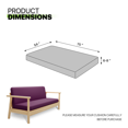 thumbnail image 2 of Full Size 54"x75"Solid Futon Cover Mattresses Slipcover Fit 6"- 8", Burgundy, 2 of 9