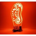 thumbnail image 4 of Sea Horse Night Light Up Lamp LED Free Engraved Custom Name Personalized Seahorse Magical Fish Table Lamp, with Remote, 16 Color Options, Dimmer, It's Wow, Great Gift, 4 of 10