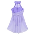 thumbnail image 5 of CHICTRY Big Girls Ruched Lyrical Ballet Dance Dress Contemporary Dance Costume Lavender 14, 5 of 7