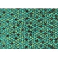 thumbnail image 1 of Ahgly Company Machine Washable Indoor Rectangle Abstract Turquoise Blue Modern Area Rugs, 5' x 8', 1 of 4