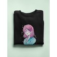 thumbnail image 3 of Manga Schoolgirl Grinning Sweatshirt Women -Image by Shutterstock, Female Medium, 3 of 4
