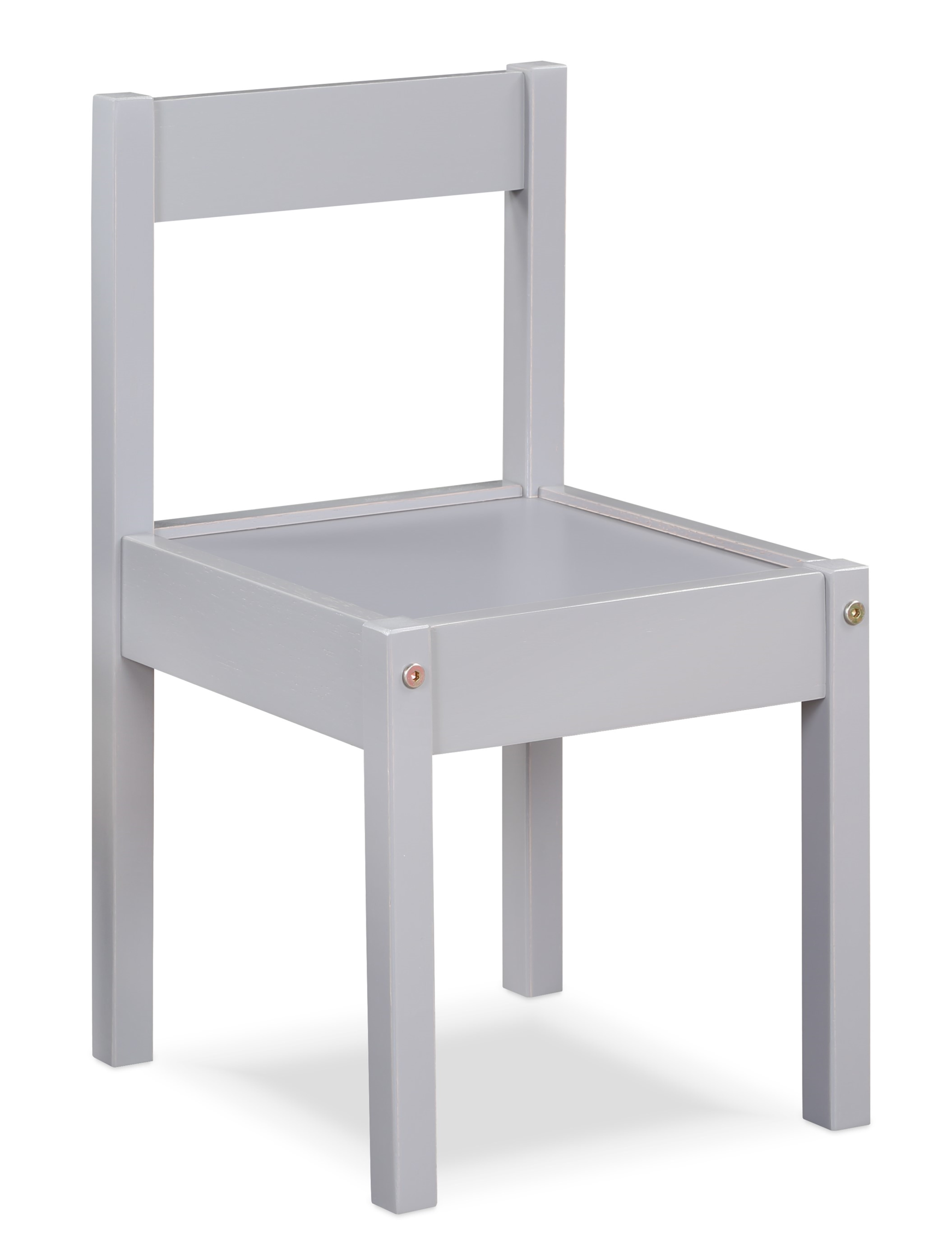 Olive & Opie Della Kids 3-Piece Activity Table and Chair Set, Gray