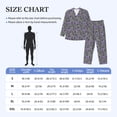 thumbnail image 4 of Picia Purple Butterflies Pattern Men’s Long-Sleeve Sleepwear Set - Soft 2-Piece Loungewear with Pockets, Comfy PJs for Relaxing Nights-Small, 4 of 7