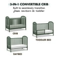 thumbnail image 4 of DaVinci Beau 3-in-1 Convertible Crib, Forest Green, 4 of 9
