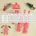 thumbnail image 3 of Splozh Preemie Clothes Boys Soft, My First Christmas Long Sleeve Romper Pants Set with Hat Boy Fall Winter Clothes,Beige,3-6 Months, 3 of 9
