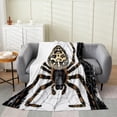 thumbnail image 2 of Halloween Themed Flannel Fleece Throw Blanket 40"x50" Kids Spider Print Plush Blanket for Boys Girls Teens Animal Print Fuzzy Blanket Spider Web All Season Bed Blanket, 2 of 6