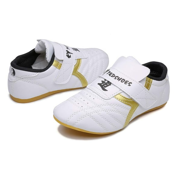 Art Taekwondo Shoes Light Weight Boxing Karate Kung Fu Tai Chi Sneakers,7 M US Women White