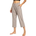 thumbnail image 2 of Only Moment Joggers Pants for Women Ankle Pants Athletic Sweatpants Dress Business Slacks with 4 Pockets Khaki,M, 2 of 9