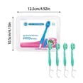 thumbnail image 3 of Fiudx Cepillo de Dientes 5 En 1, Compacto de Viaje con Hilo Dental y Raspador de Lengua, Minicepillo Sin Enjuague con Pasta de Dientes, Cuidado Bucal para Viajes, Oficina o Camping, Sabores Variados, 3 of 6