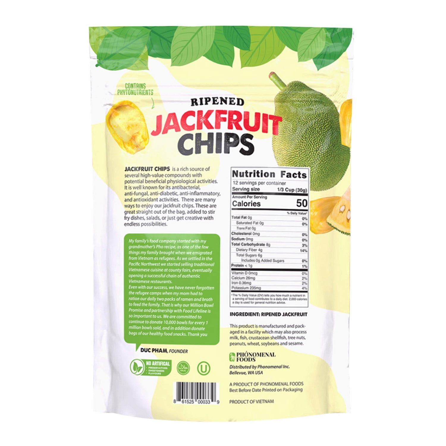 Phonomenal Foods Ripened Jackfruit Chips, 13 Ounce