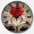thumbnail image 1 of Designart Horloge Murale Moderne 'rose Rouge à l'Intérieur du Livre', 1 of 6
