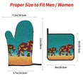 thumbnail image 2 of Daiia Elephants Pattern Oven Mitts and Pot Holders 4 pcs Set,High Heat Resistant 500 Degree Extra Thicken Long Kitchen Cotton Oven Glove, 2 of 6