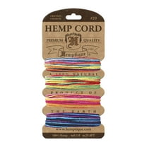 Hemptique Hemp Cord Variegated 20lb 120'-Variegated #3