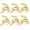 gold, variant on Dytern Party 6Pcs Decorative Elk Shaped Napkin Rings Buckles Xmas Party Table Napkin Holders Decors