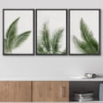 thumbnail image 3 of wall26 Framed Canvas Print Wall Art Set Tropical Jungle Palm Leaf Collage Nature Floral Digital Art Modern Art Rustic Botanical Relax/Calm for Living Room, Bedroom, Office - 16"x24"x3 BLACK, 3 of 5