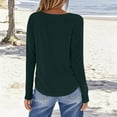 thumbnail image 5 of Lenago Womens Long Sleeve Shirts Solid Color Fashion Crew Neck Tops Women's Summer Loose Long Sleeve Round Neck Comfy Regular Shirts Basic Tee Fall Fashion Clothes Trendy Outfits for Women, 5 of 6