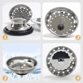 thumbnail image 4 of EeaseCA Sink Drain Cover Kitchen Waste Drain Stopper Stainless Sink Draining Plug, 4 of 7