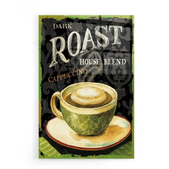 Epic Art 'Todays Coffee III' by Lisa Audit, Acrylic Glass Wall Art, 16"x24"