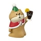 thumbnail image 3 of Figura navideña en miniatura, mini estatua de animal, adorno de escritorio de resina, Navidad Shiba Inu, 3 of 9