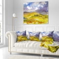 thumbnail image 3 of Designart Beautiful Tuscan Hills Italy - Landscape Painting Throw Pillow - 18x18, 3 of 5