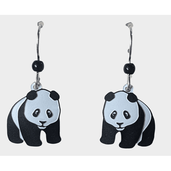 GIANT PANDA Hypo-Allergenic Earrings, Sterling Silver Plated, by Sienna Sky