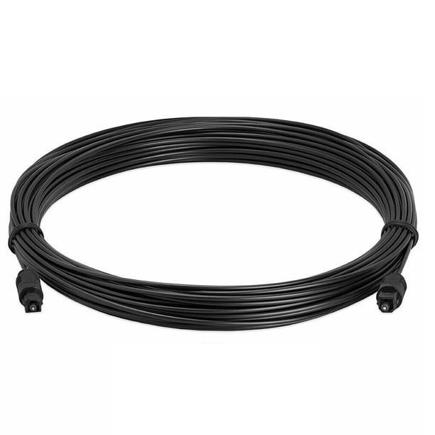 Matsuzay Cable de Audio Digital de fibra óptica, Cable de Audio Digital de absorción de impacto, Cable de barra de sonido para cine y TV, Cable de Audio Sistemas de cine en casa 15m