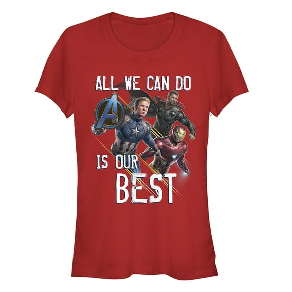 Junior's Marvel Avengers: Endgame Do Our Best Graphic Tee Red X Large