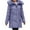 Purple, variant on Womens Coats Plus Size Clearance Winter Zipper Plus Thickened Fleece Warm Jacket Long Cotton Coat Solid Color Outwear Casual Loose Long Sleeve Outerwear (Purple,XXL)