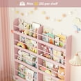 thumbnail image 4 of Homfa 4-Tier Wall Bookshelf Set of 2, 43.7"H Wall-Mounted Kids Bookshelf, Book Storage Rack for Kids Room, Pink, 4 of 9