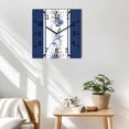 thumbnail image 3 of Coastal Navy Wooden Wall Clock Silent Non Ticking, Blue Starfish Coral Nautical Striped Square Wall Clocks Battery Operated, Decor Clock for Home Office, Living Room, Kitchen, 12 Inch, 3 of 9