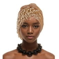 thumbnail image 2 of XASZHN Turban à Franges Multi-Couches pour Femmes Musulmanes Couverture de Chimiothérapie Cancer Kaki_002 m, 2 of 4