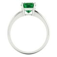 thumbnail image 4 of Solitaire Engagement Ring for Women - 2ct Simulated Emerald in 18K White Gold Promise Ring, 4 of 6