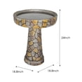 thumbnail image 4 of Concrete Bird Bath for Garden, 24" Tall Vintage Birdbath, Outdoor Standing Bird Water Bowl, Decorative Pedestal Bird Feeder for Patio Deck Backyard, 4 of 8