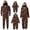 Black, variant on Family Matching Christmas Jumpsuits Pajamas Letter/Santa/Tree/Print Hooded Long Sleeve Playsuits Autumn Zipper Long Rompers