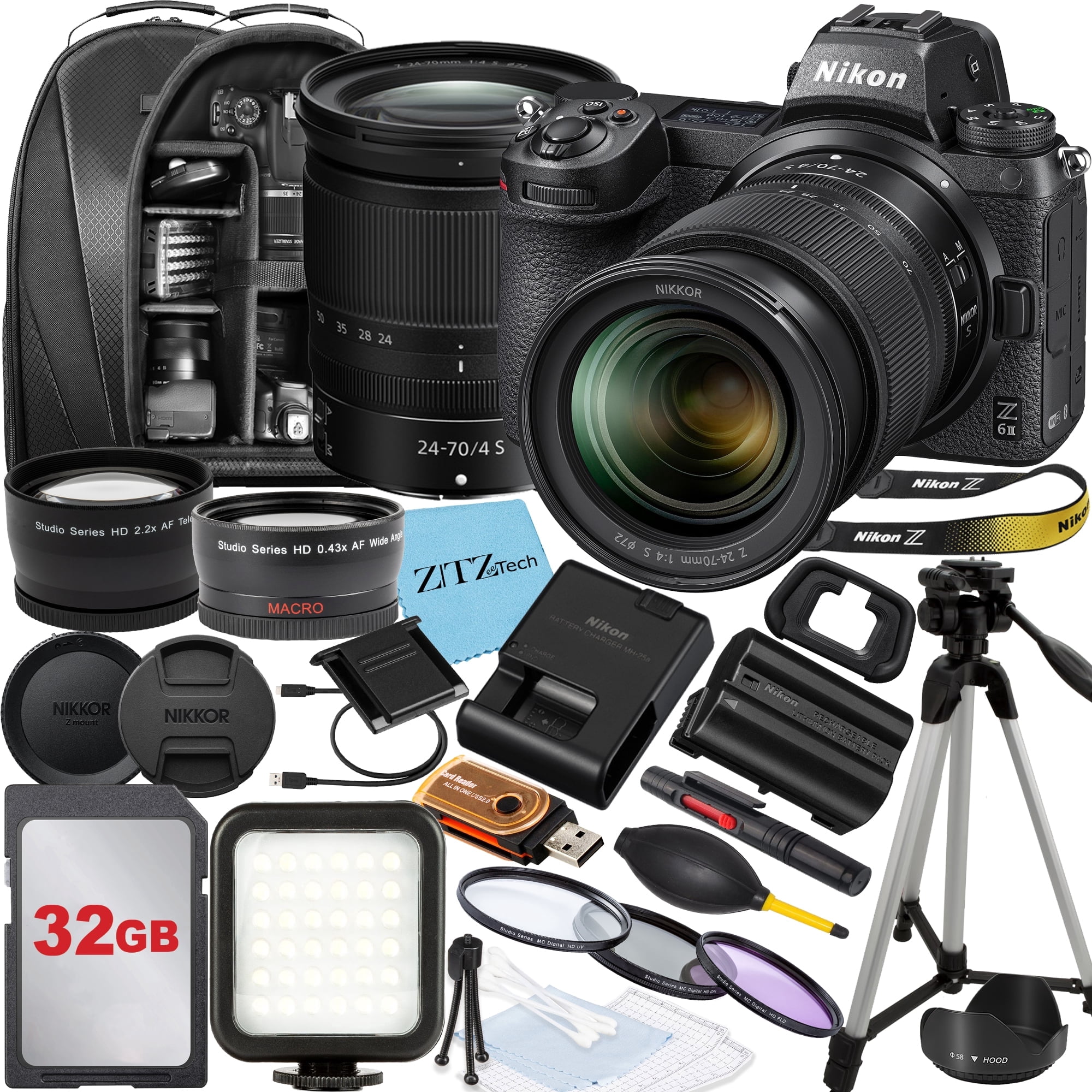 Professional Nikon Z6 II Mirrorless Camera with NIKKOR Z 24-70mm f