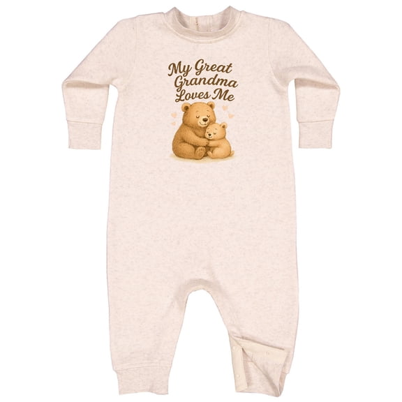 Inktastic My Great Grandma Loves Me Baby Fleece Romper