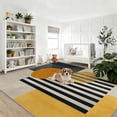 thumbnail image 2 of Geometric Area Rug Orange Grey Abstract Modern Carpet Washable Door Mat Low Pile Indoor Floor Rugs Boho Soft Non Slip Rug for Living Room Bedroom Dinning Office Home Decor-5' x 6', 2 of 7